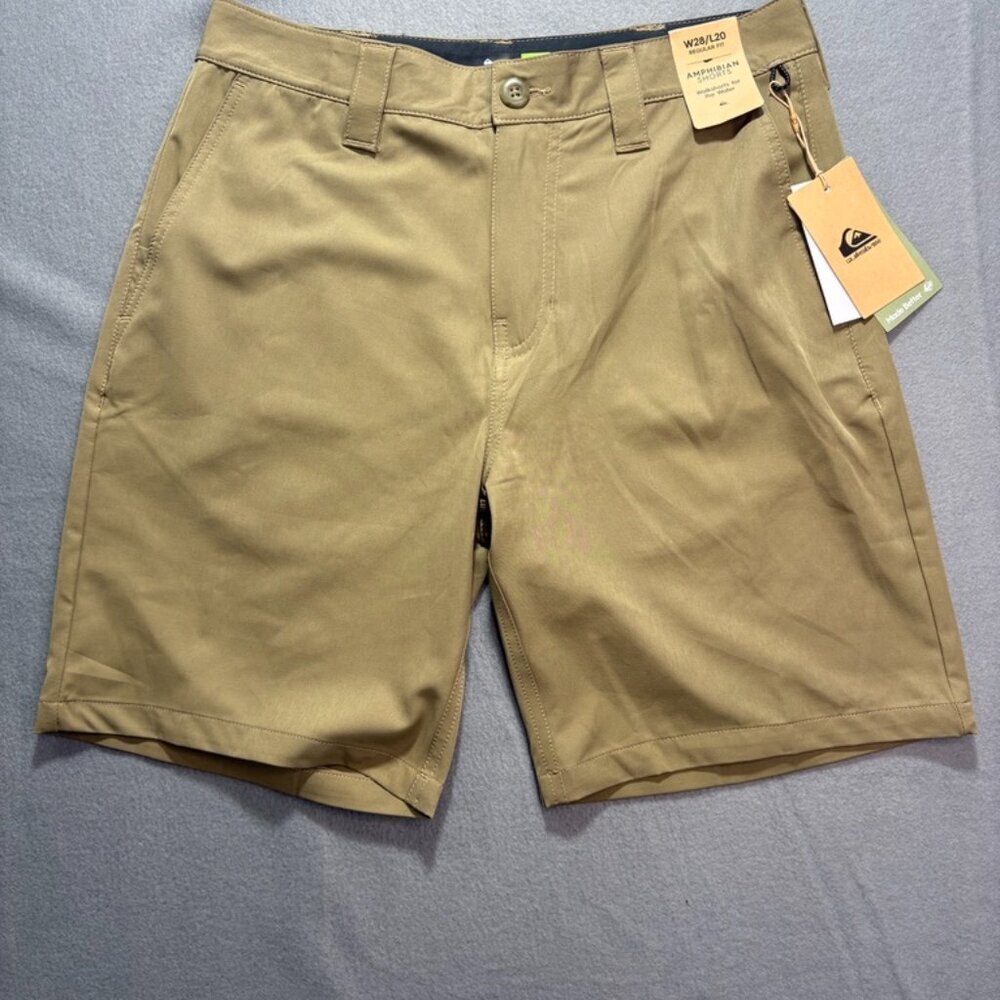 NEW NWT Men's Quiksilver Amphibian Shorts Olive Khaki Performance W28/L20